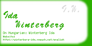 ida winterberg business card